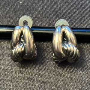 David Yurman Silver Knot Earrings